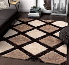 Modern Grey Plush Bedroom Mat